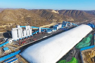 单体5万3千平米，球盟会超大智能环保气膜煤仓助力王洼煤业打造智慧矿区